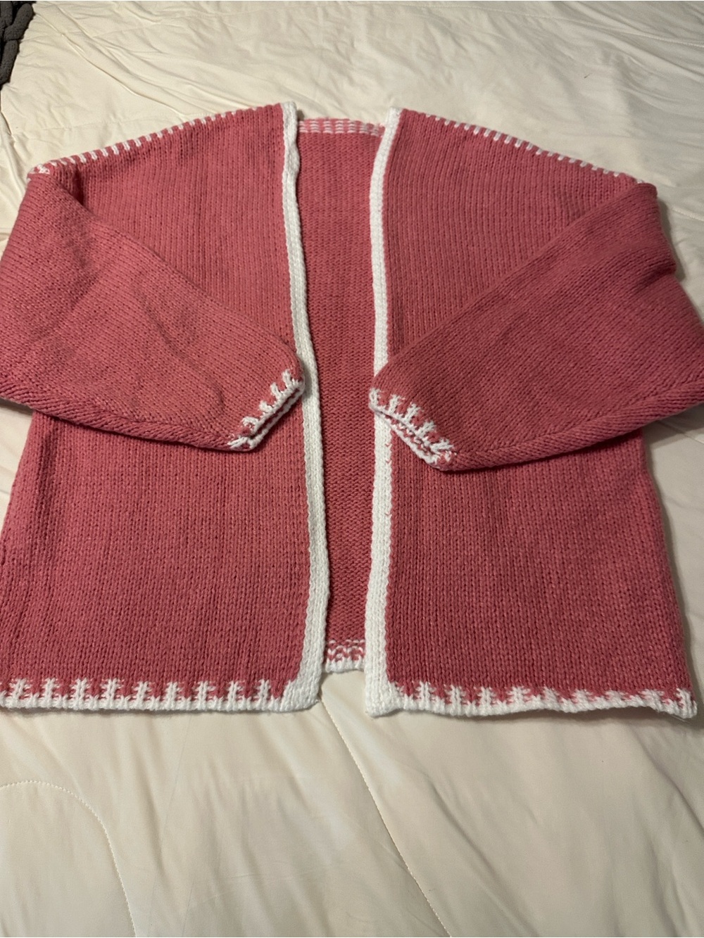 Pink Open-Front Women's Knit Cardigan Sweater - NWOT - Size XL - Picture 4 of 10
